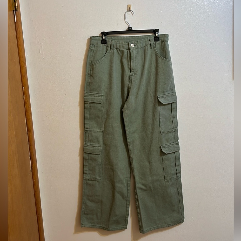 Mint Green Cargo Pants